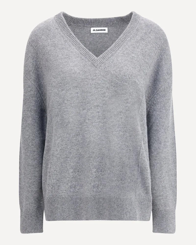 Jil Sander V neck Sweater Female Grey