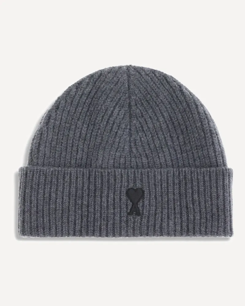 AMI Paris Ami De Coeur beanie Hat Male Grey