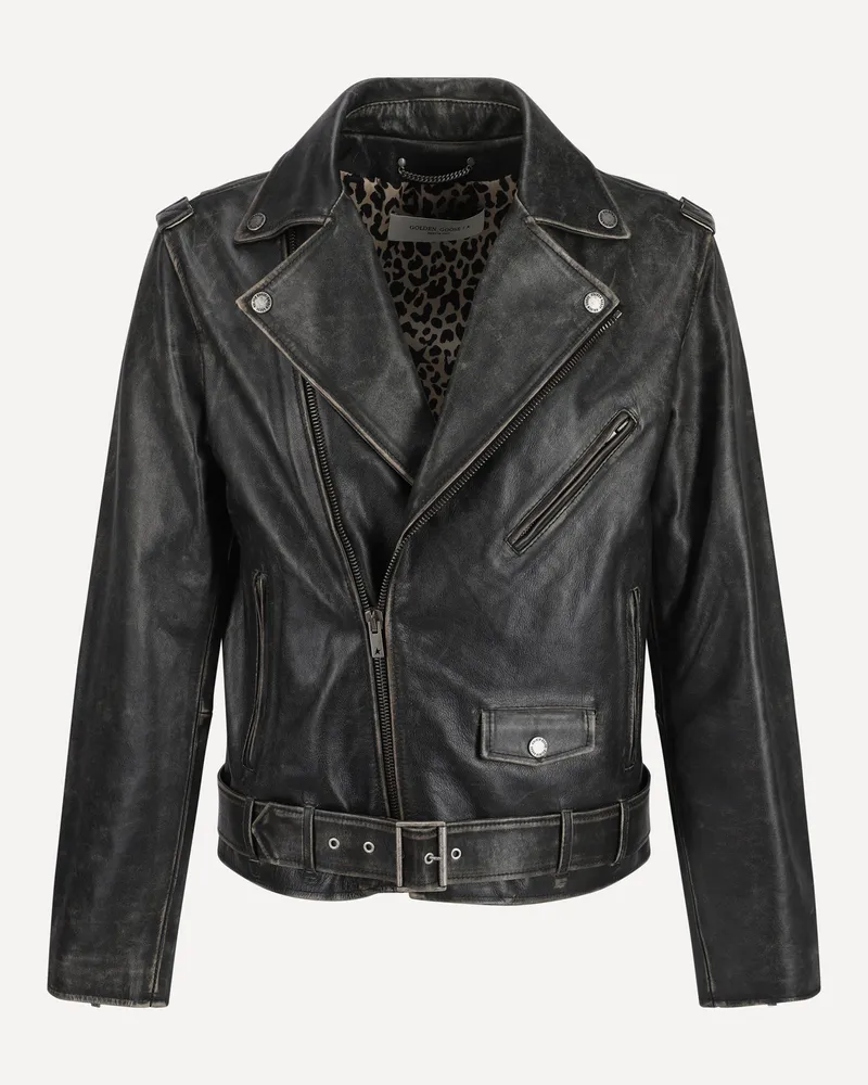 Golden Goose Golden Biker Jacket Male Brown