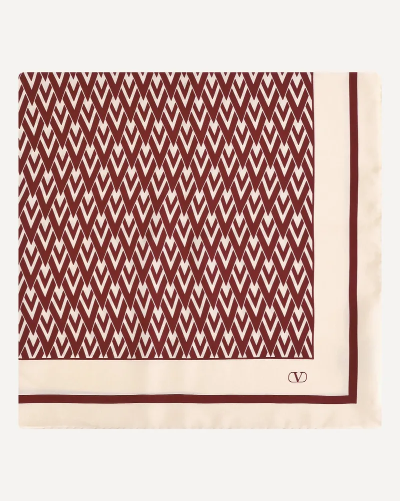 Valentino Garavani Toute la V silk Scarf Female Red