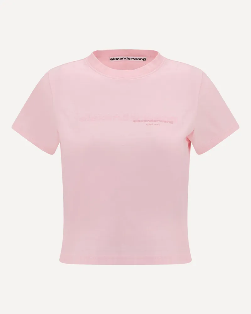 Alexander Wang Cropped T-Shirt Female Pink