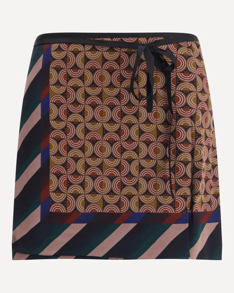 Dries van Noten Tie Composition Pareo Skirt Female Multicolour