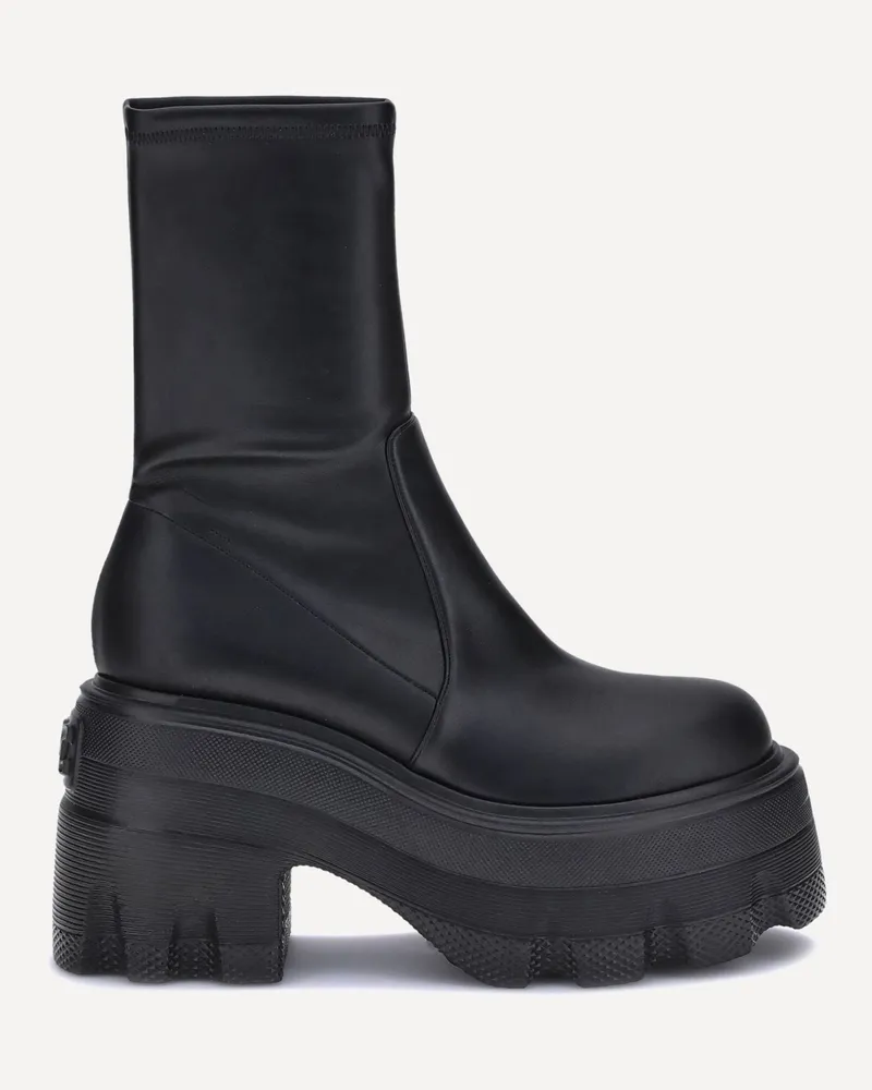 Casadei Faux leather Ankle Boots Female Black