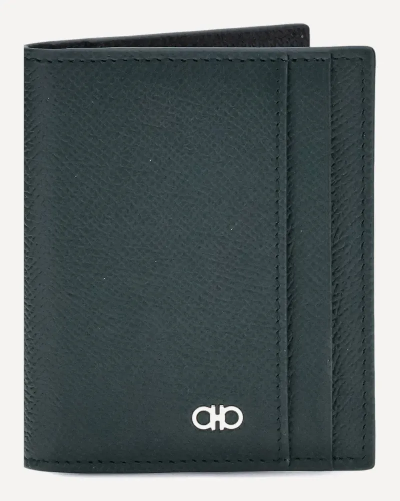 Ferragamo Leather Card Holder Male Black