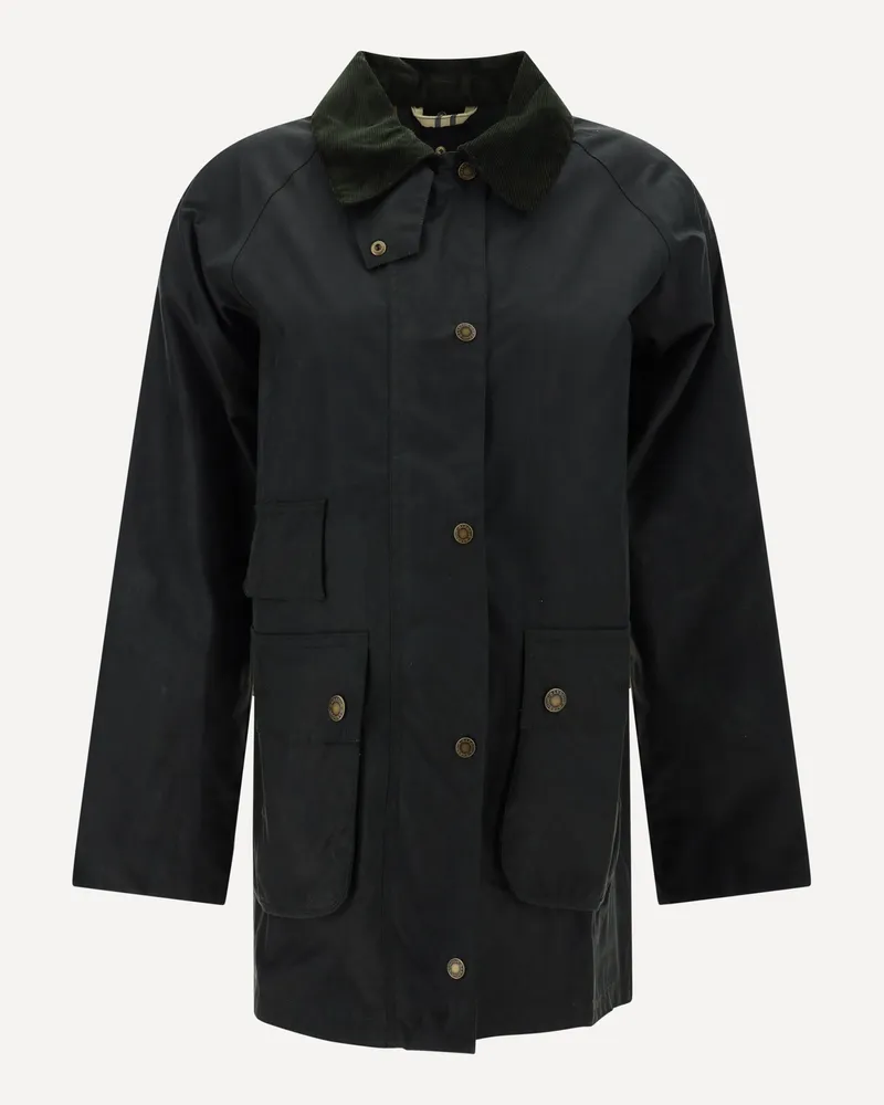 Barbour Tain Wax Jacket Female Green