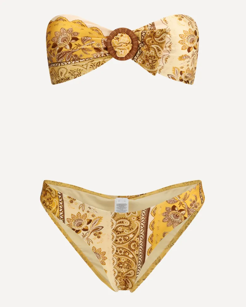 Zimmermann Lucky Bamboo Swimsuit Female Yellow