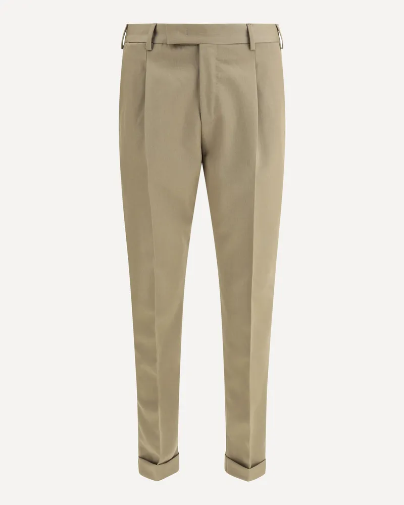 PT TORINO Rebel Virgin Wool Trousers Male Green
