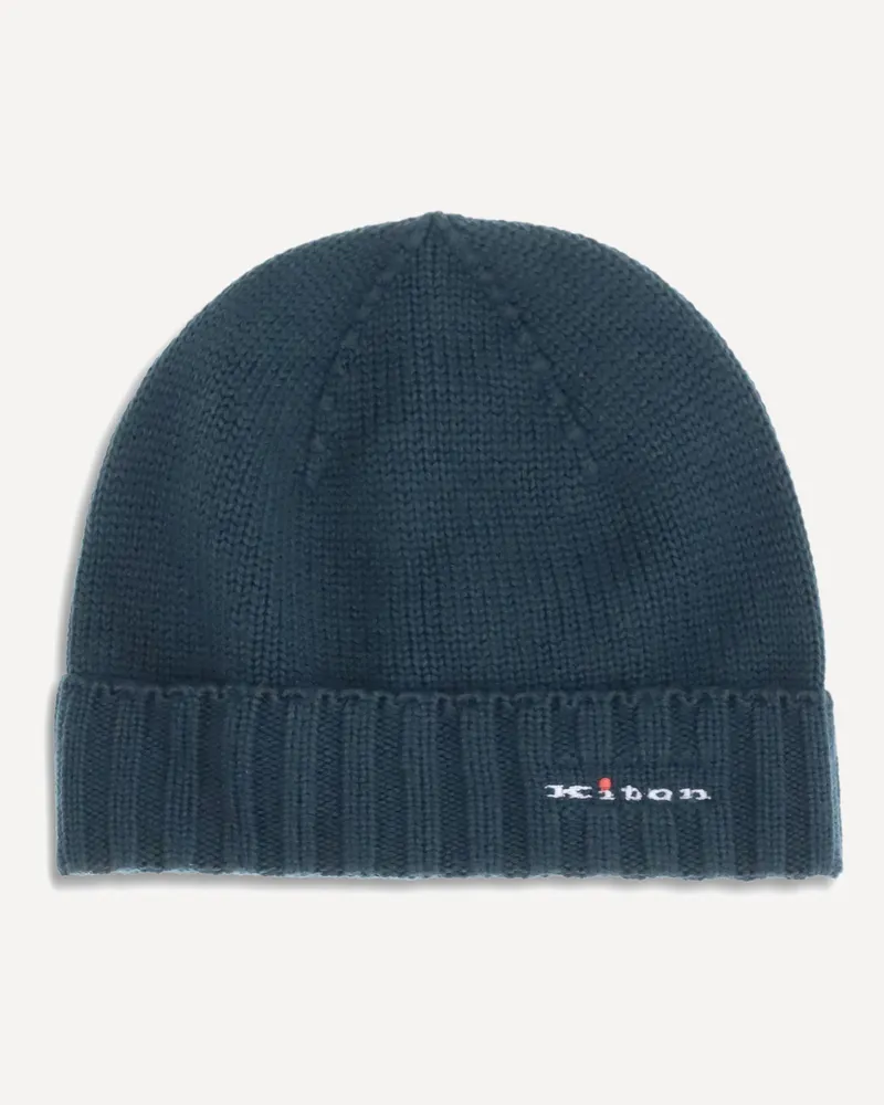 Kiton Wool beanie Hat Male Green