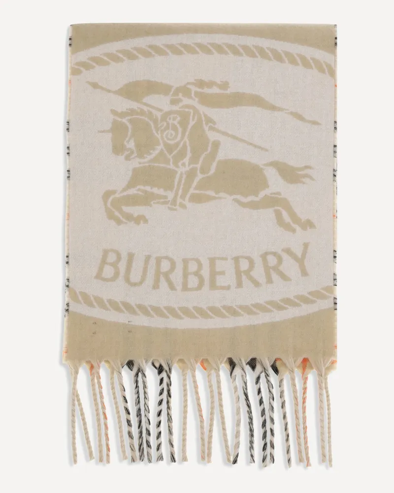 Burberry Knight Stamp reversible Scarf Female Beige
