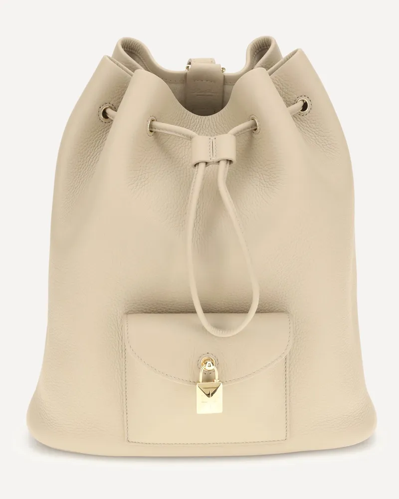 Loro Piana Extra Drawstring L27 Backpack Female Beige