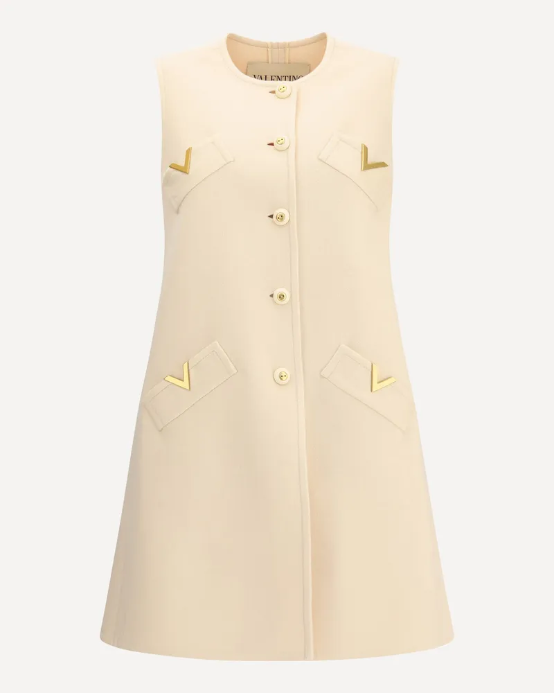 Valentino Garavani Compact drap long Vest Female Cream