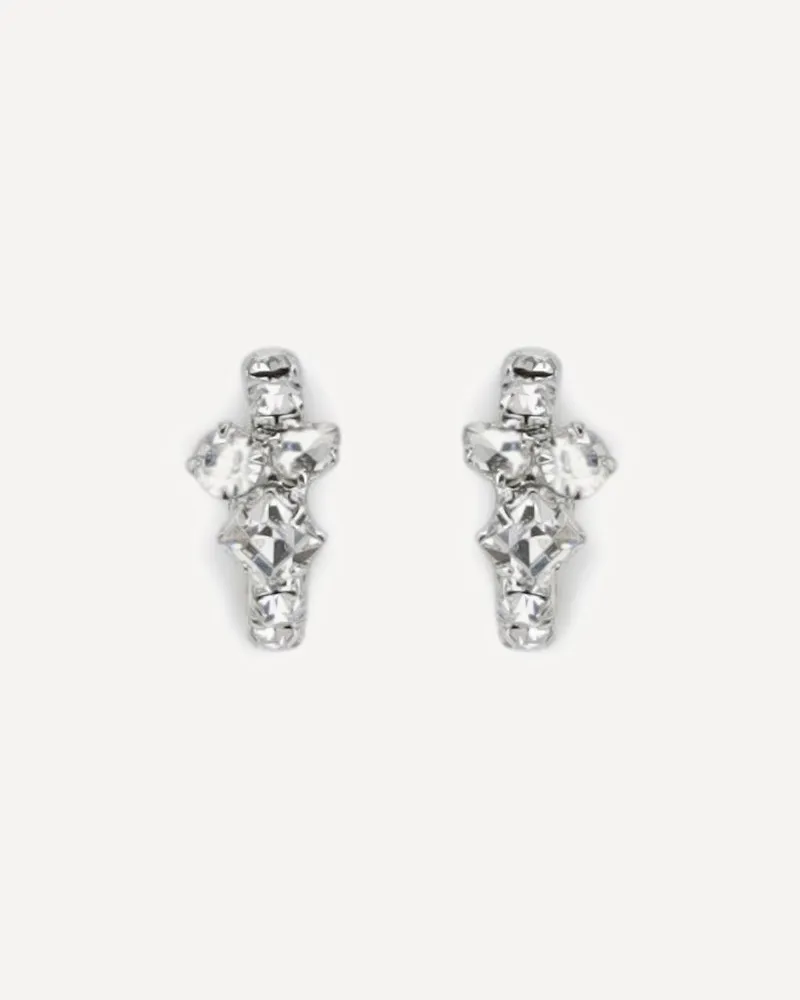 Magda Butrym Strass Earrings Female Silver