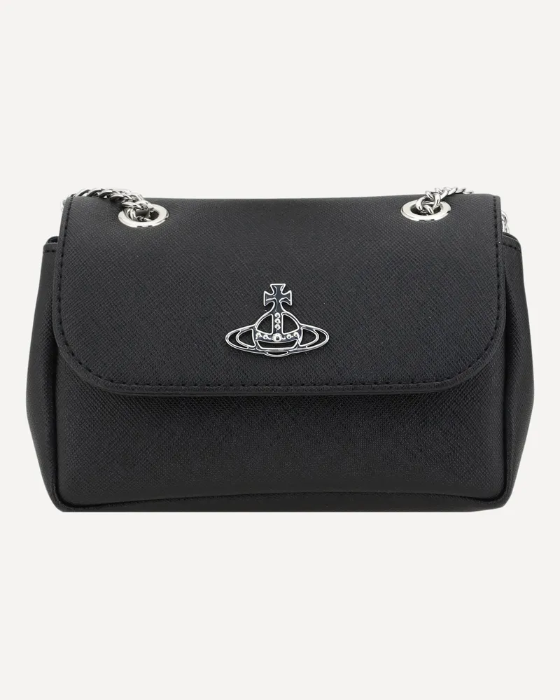Vivienne Westwood Shoulder Bag with Orb plaque Female Black
