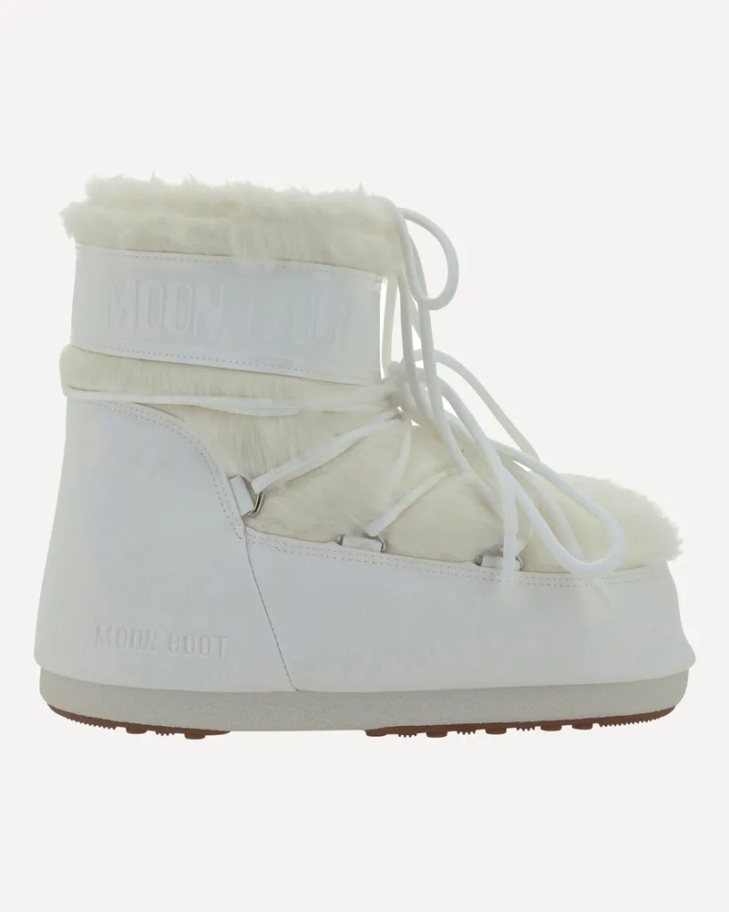Moon Boot Icon Low Faux Fur Boots Female White