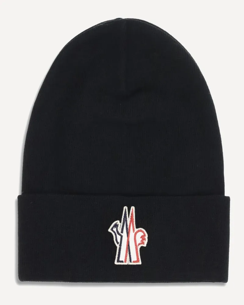 Moncler Wool Beanie Hat Male Black