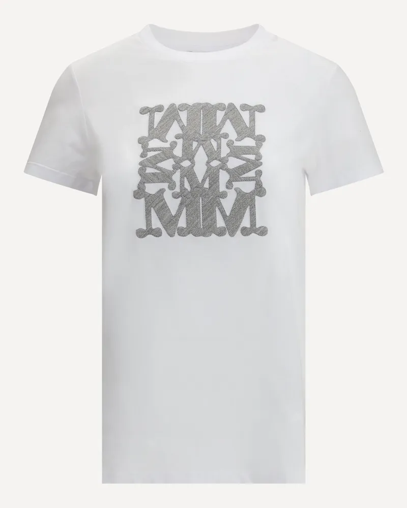 Max Mara Embroidered monogram T-shirt Female White