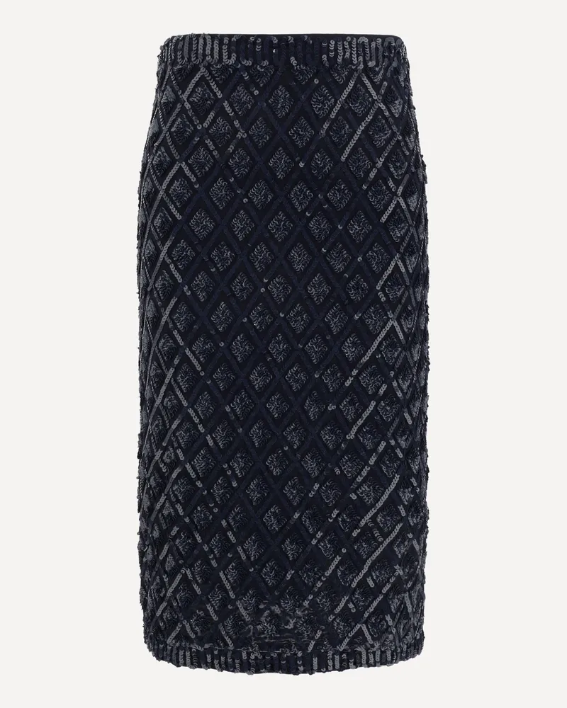 P.A.R.O.S.H. P. A.R. O H. Sequined midi Skirt Female Blue