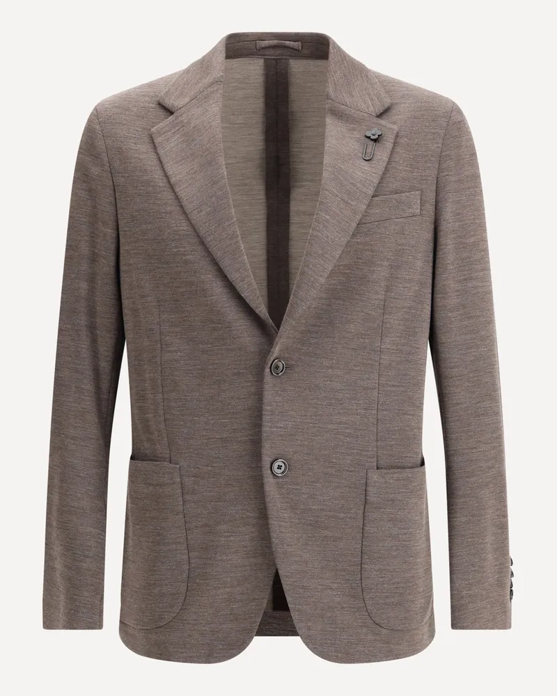 LARDINI Easy Wear Drop Jacket Male Brown