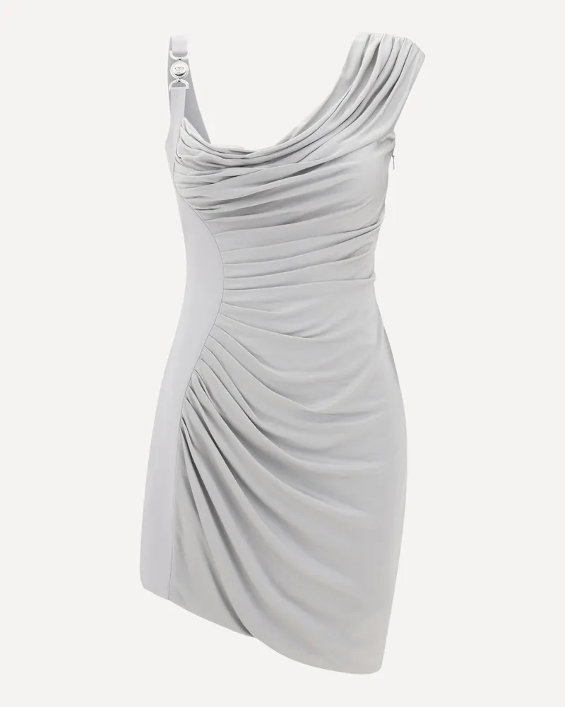 Versace Draped mini Dress Female Silver