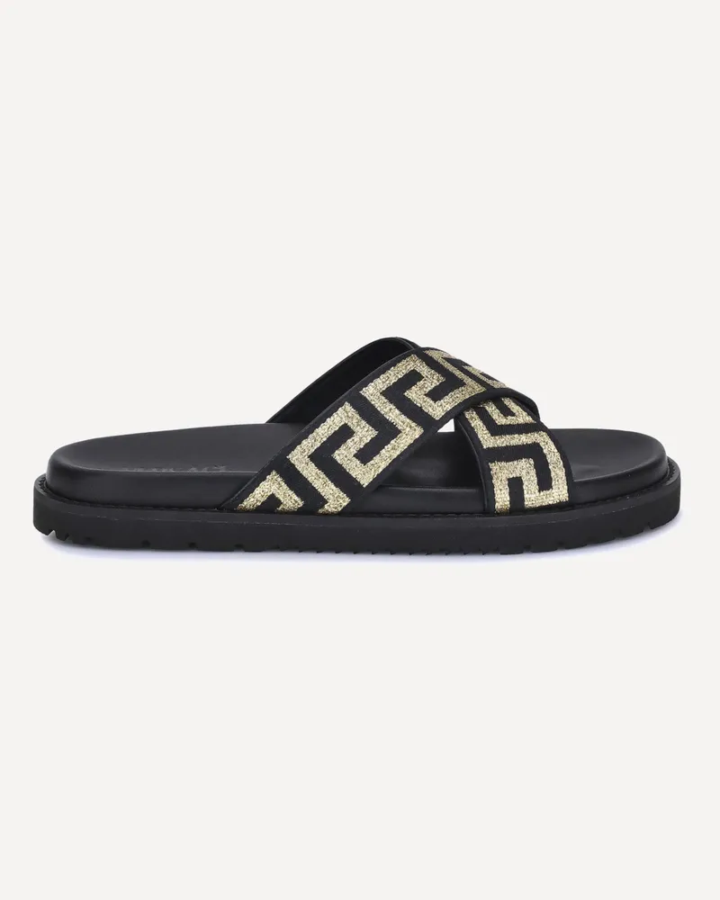 Versace Greca Sandals Male Black