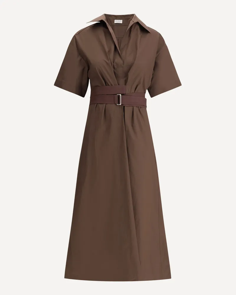 Brunello Cucinelli Long cotton Dress Female Brown