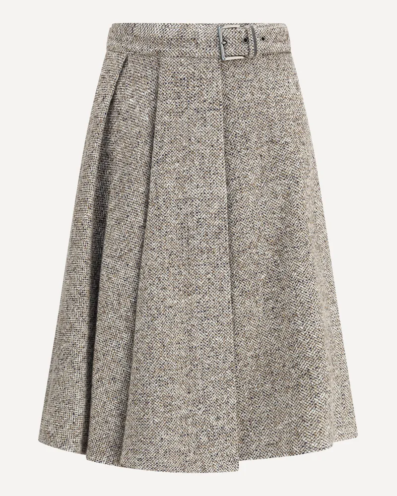 Brunello Cucinelli Virgin wool midi Skirt Female Brown