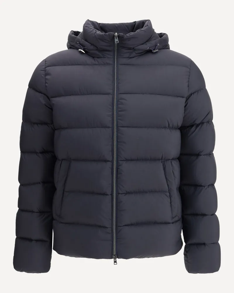 Herno Hooded Bomber Male Blue