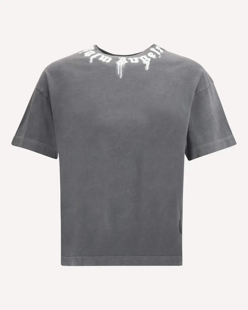 Palm Angels Cotton T-Shirt Male Grey