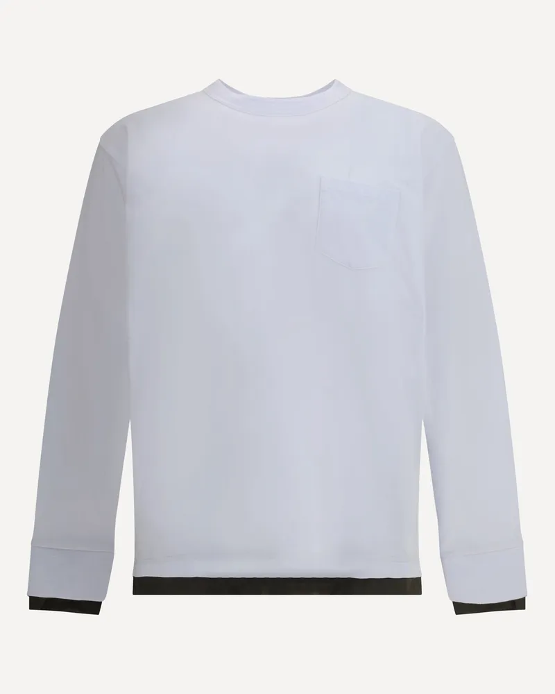 Sacai Cotton Long Sleeve Jersey Male White