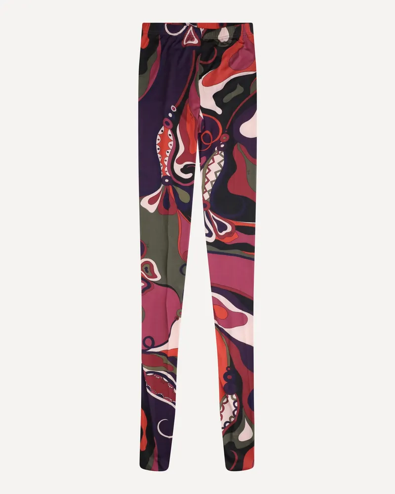 Emilio Pucci Sheer Tights with Abstract Print Female Multicolour
