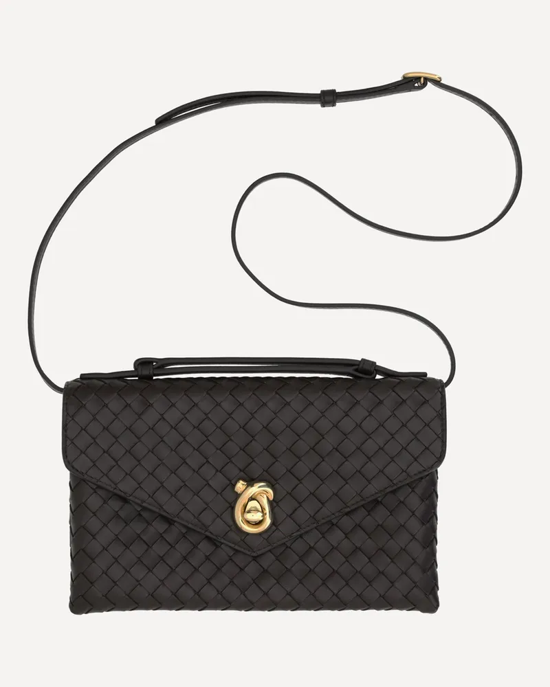 Bottega Veneta Knot Lock Shoulder Bag Female Brown