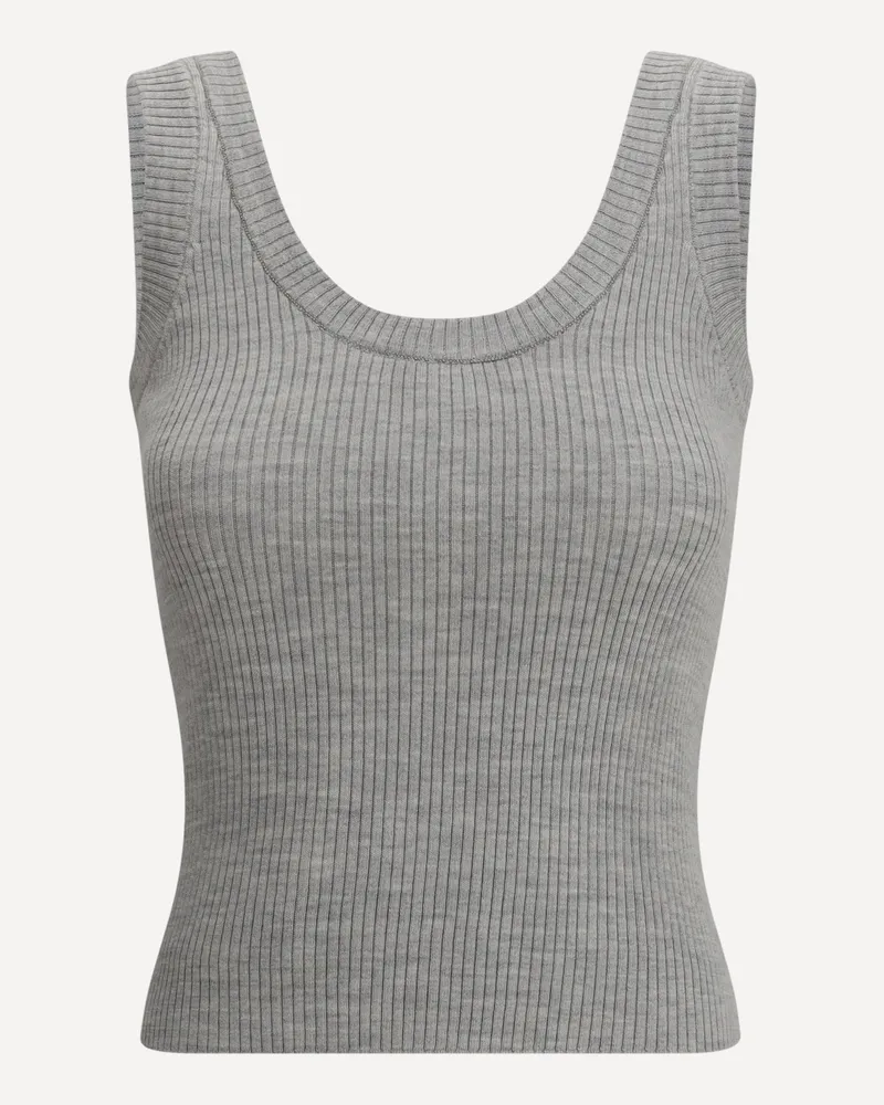 Brunello Cucinelli Ribbed tank Top Female Grey