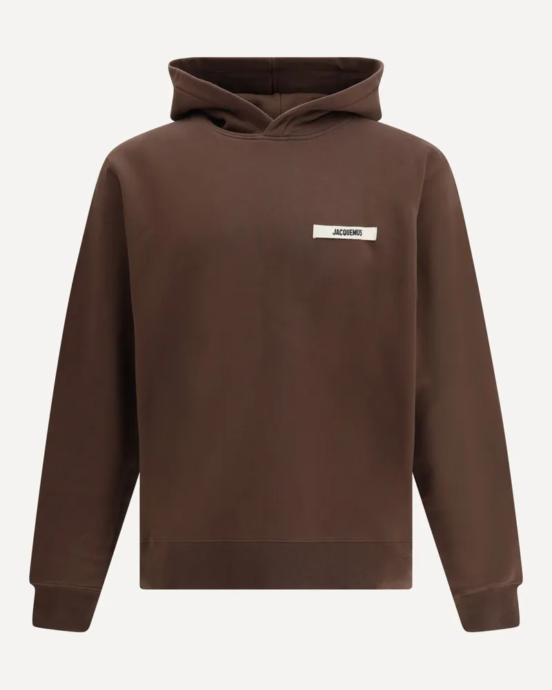 Jacquemus Hooded Sweatshirt Male Brown