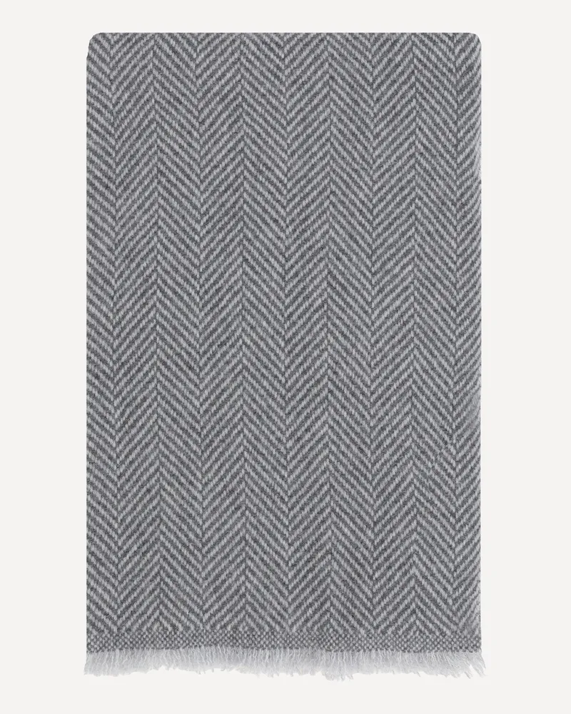 Brunello Cucinelli Linen and cashmere Scarf Male Grey