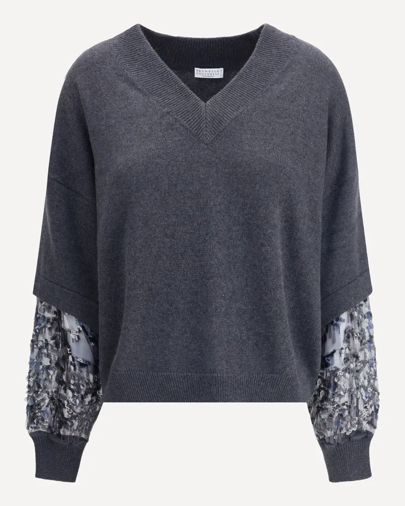Brunello Cucinelli Cashmere Sweater Female Grey