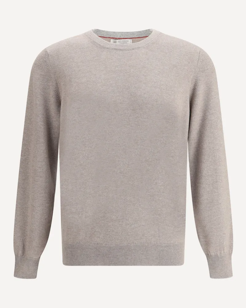 Brunello Cucinelli Cashmere Sweater Male Brown