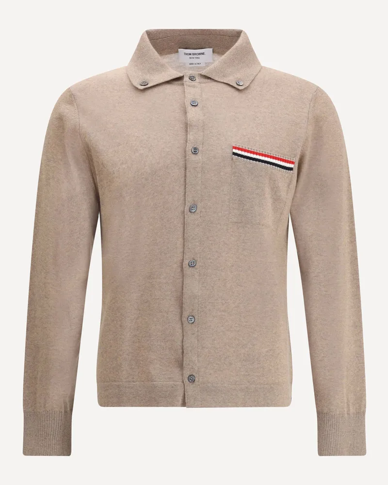 Thom Browne Virgin wool Cardigan Male Beige