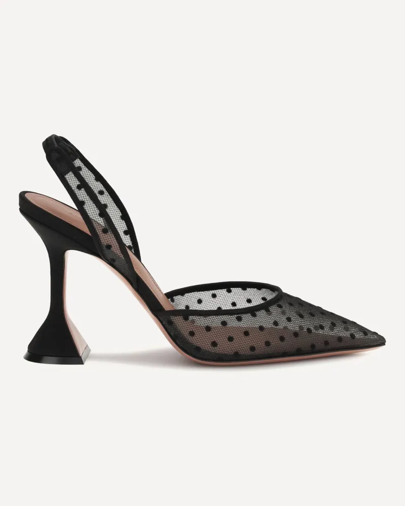 Amina Muaddi Polka Dot Holli Pumps Female Black