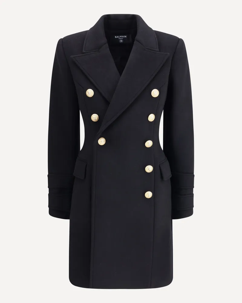 Balmain wool and cashmere double-breasted Coat Female Black