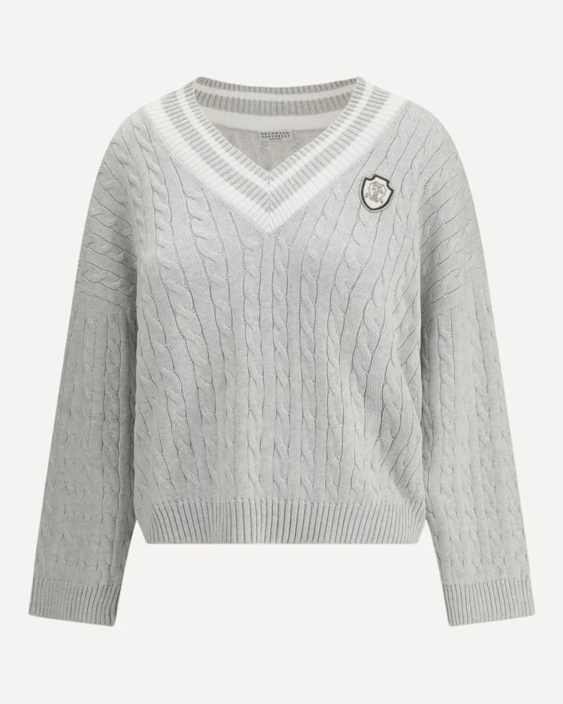 Brunello Cucinelli V-neck Sweater Female White