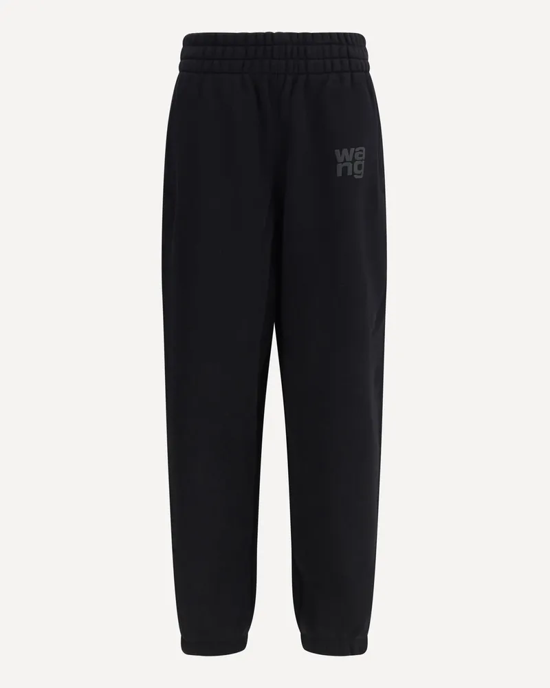 Alexander Wang Puff-Print Logo Sweatpants Female Black