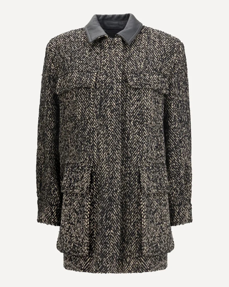 Max Mara Wool tweed Jacket Female Brown