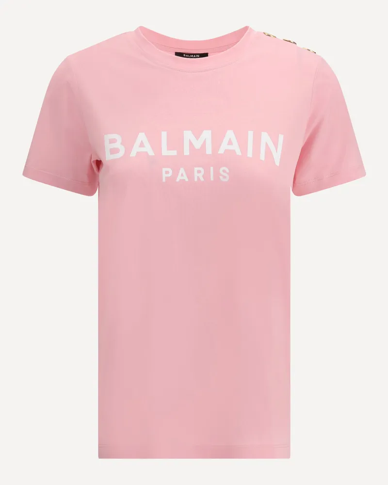 Balmain Logoed T-Shirt Female Pink