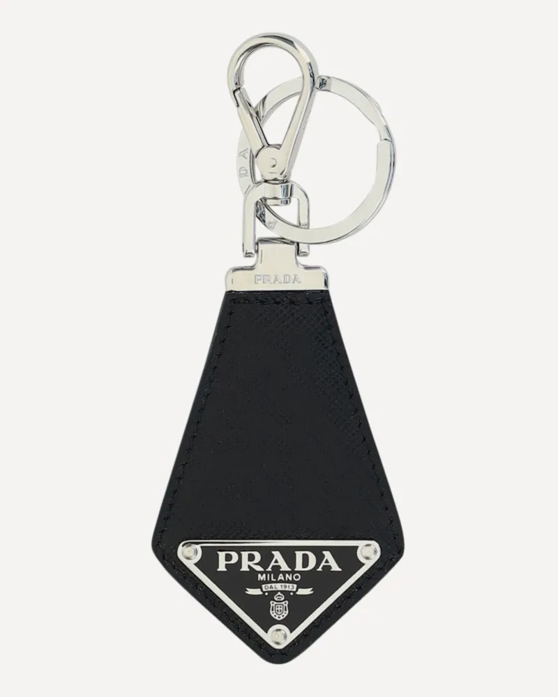 Prada Saffiano leather Keyring Male Black