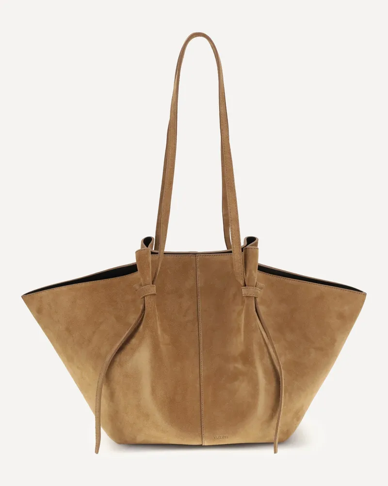 YUZEFI Large Mochi Shoulder Bag Female Brown