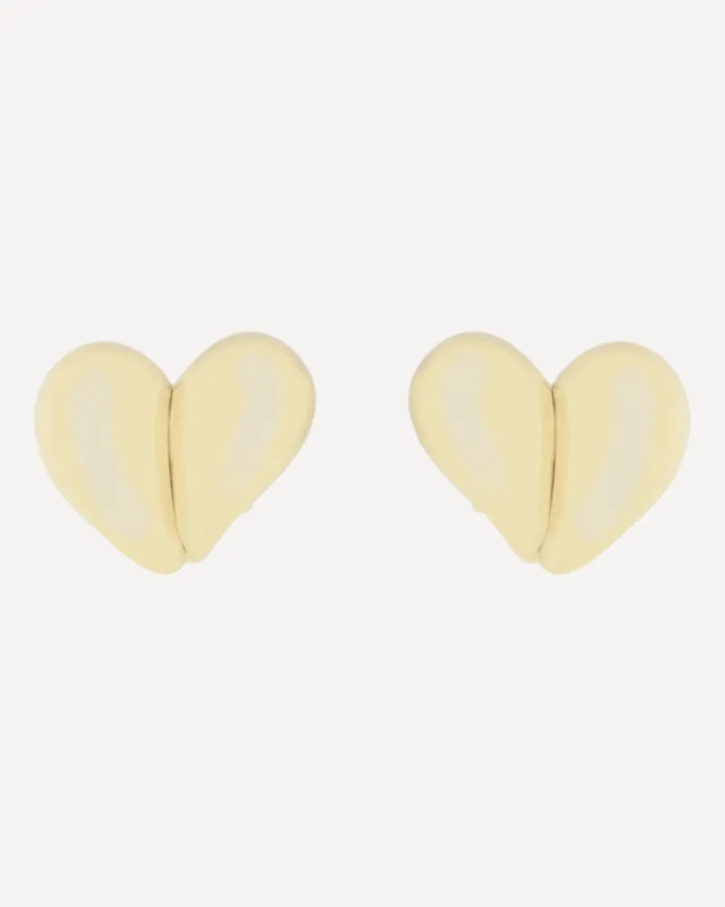 Bottega Veneta Heart-shaped Earrings Female Gold