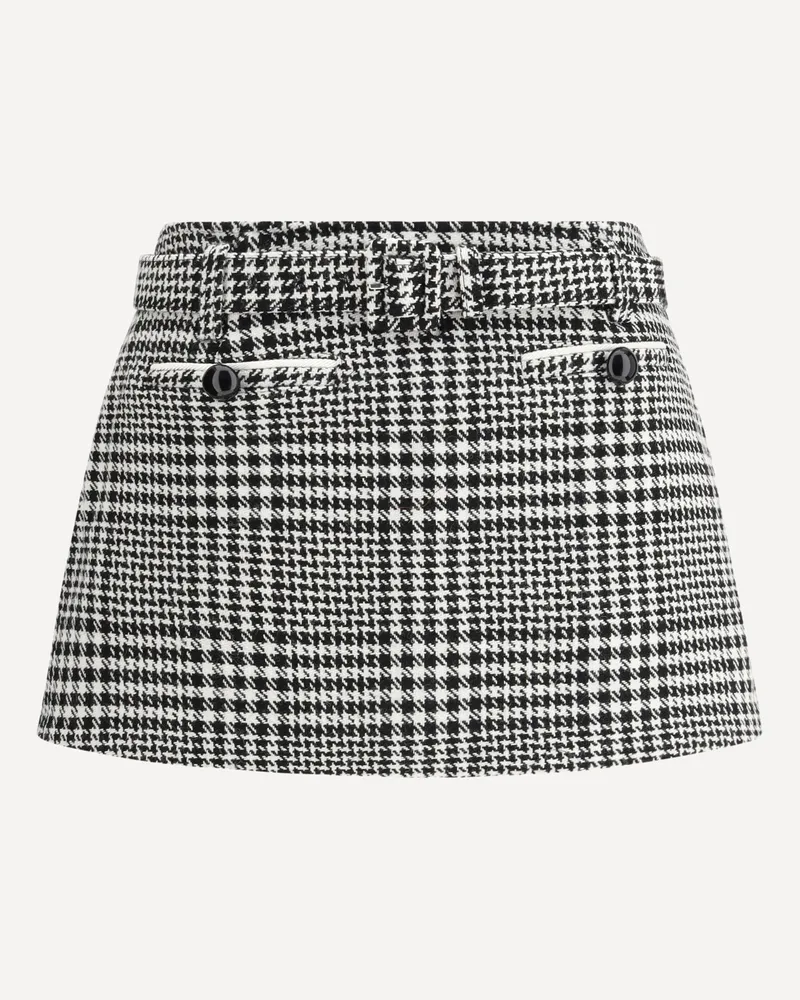 Self-Portrait Houndstooth wool Pants-skirt Female Multicolour