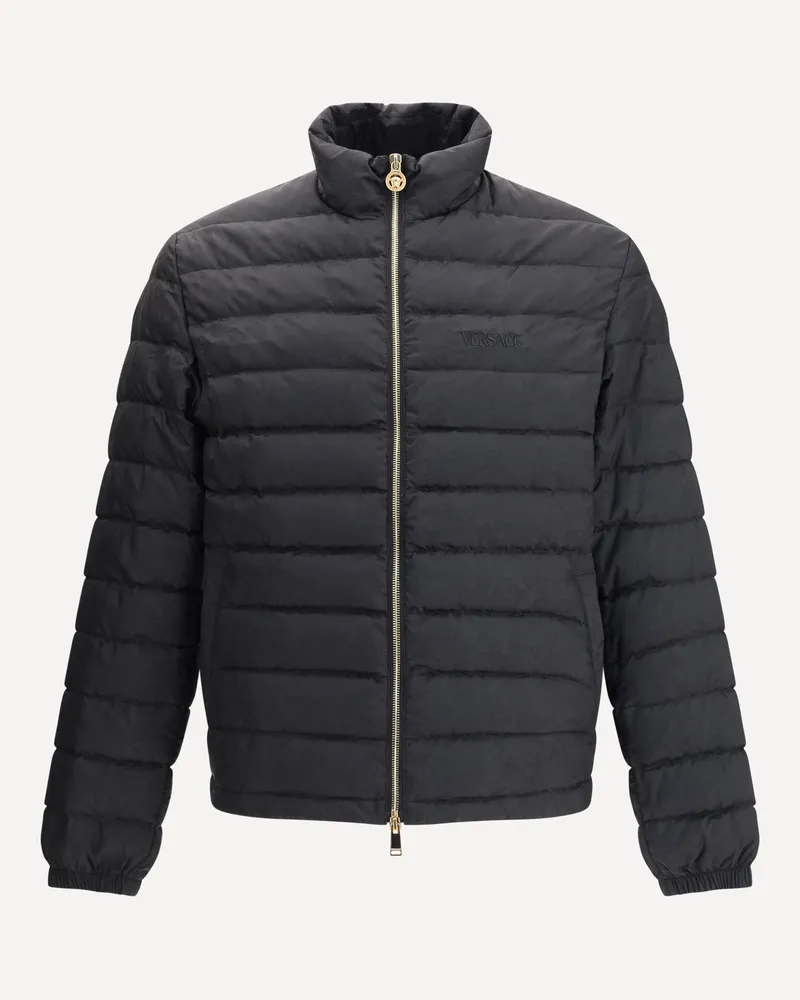 Versace Logoed Down Jacket Male Black