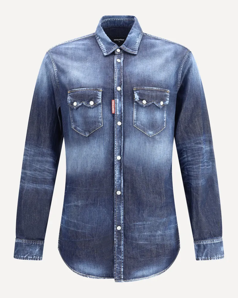Dsquared2 Denim Shirt Male Blue