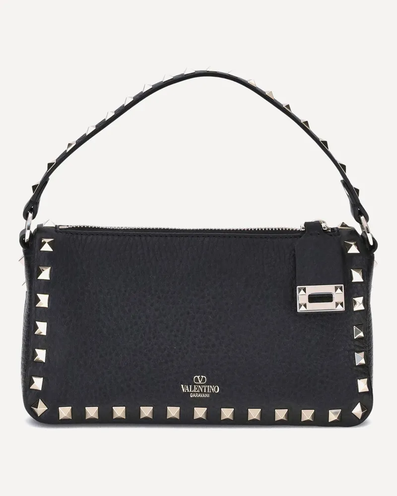 Valentino Garavani Rockstud Zip-Up Shoulder Bag Female Black